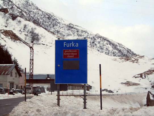 Furka pass closed