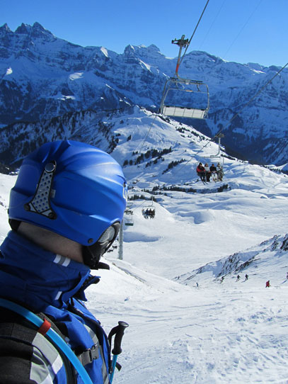 Neil skiing